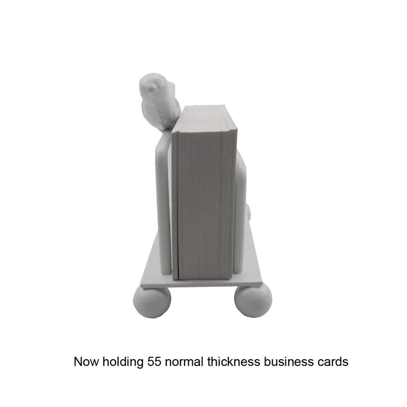 Enyuwlcm Metal Desktop Card Holder for Desk Decorative Business Card Display Stand for Countertop Bird Design White 1 Pack - Image 5